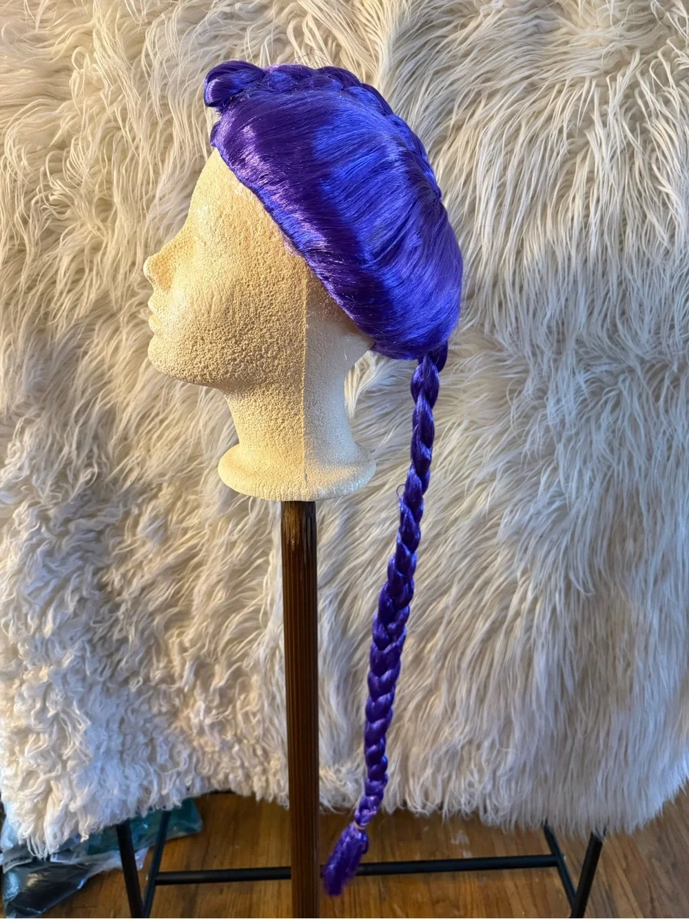 Purple Braided Synthetic Wig for Women